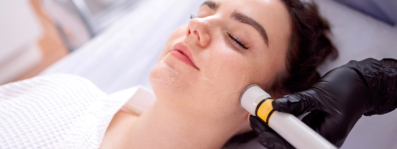 Glow Up Clinic laser treatment room Al Garhoud Dubai